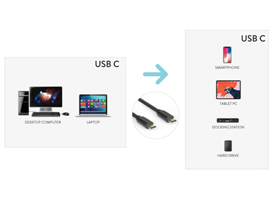 Cavo USB C Cavo USB C Hamlet XCUC UC MM18 2.0 Black (ord.min.1.00 unità)