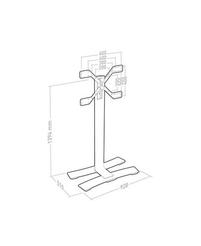 Supporto monitor TV pavimento Itb ER039040 ERARD Will 1400 XL White e Supporto monitor TV pavimento (ord.min.1.00unità)