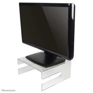 Supporto monitor TV scrivania Supporto monitor TV scrivania Neomounts NSMONITOR50 Rialzo Clear (ord.min.1.00 unità)