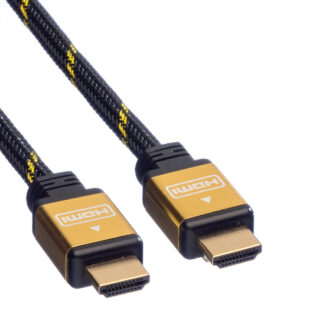 Cavo HDMI Cavo HDMI Itb RO11 04 5503 TOP High Speed con Ethernet Black e Gold (ord.min.1.00 unità)