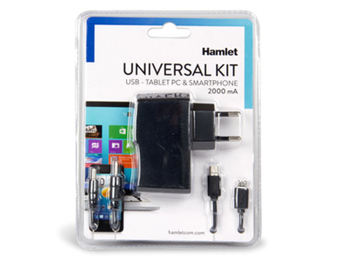Caricabatterie USB Caricabatterie Hamlet XPW220MOB 10W Universal Kit Black (ord.min.1.00 unità)
