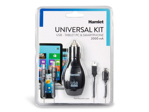Caricabatterie accendisigari Caricabatterie accendisigari Hamlet XPW12MOB Universal Kit Black (ord.min.1.00 unità)
