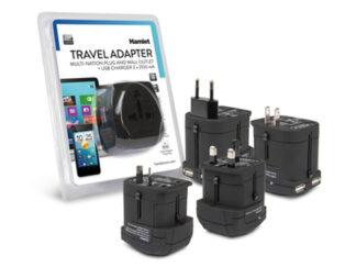 Adattatore da viaggio Adattatore da viaggio Hamlet XPW2UTRAVEL Nero (ord.min.1.00 unità)