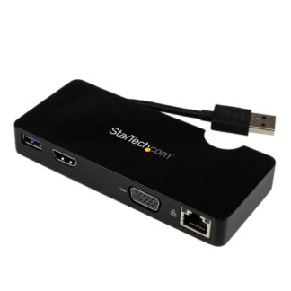 Hub multiporta HUB Startech.Com USB3SMDOCKHV Mini Dock Usb 3.0 Black (ord.min.1.00 unità)
