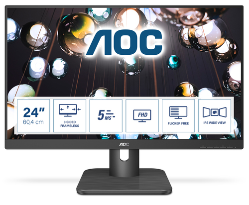 Monitor Aoc 24E1Q HOME OFFICE Black Monitor (ord.min.1.00unità)