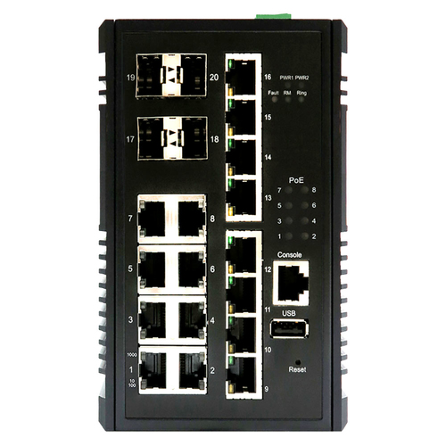 Switch di rete Switch di rete Edimax IGS 5416P INDUSTRIAL Black (ord.min.1.00 unità)