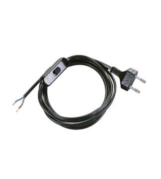 Cavo elettrico Cavo elettrico Poly Pool PP0372 2 per abat jour con interruttore Nero (ord.min.1.00 unità)