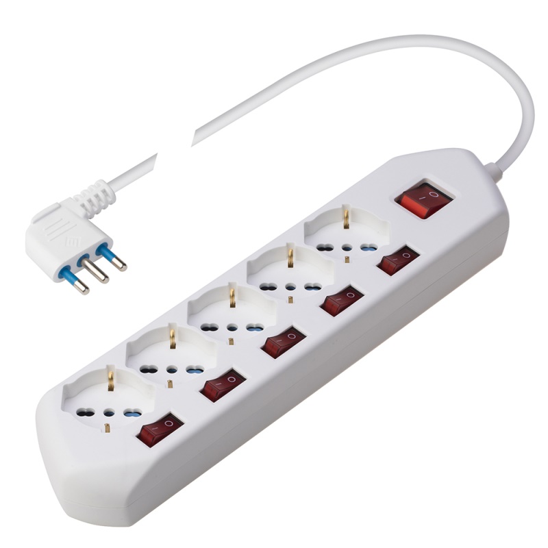 Multipresa tavolo Multipresa tavolo Scame PP2509R 10/16A Multiswitch Bianco (ord.min.1.00 unità)