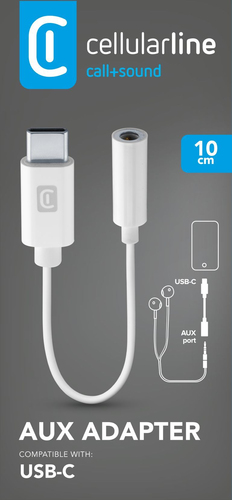 Cavo adattatore Cavo adattatore Cellular Line MUSICENABLERTYPECW Audio Type C Jack (ord.min.1.00 unità)