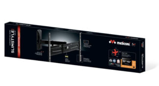 Supporto monitor TV parete Supporto monitor TV parete Meliconi 480973 SLIMSTYLE PLUS 600 Sr Black (ord.min.1.00 unità)