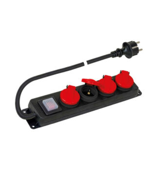 Multipresa tavolo Multipresa tavolo Poly Pool PP2508 10/16A Nero e Rosso (ord.min.1.00 unità)