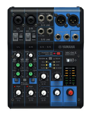Mixer disc jockey Mixer disc jockey Yamaha MG06X MG SERIES Black (ord.min.1.00 unità)