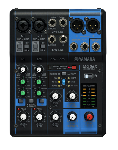 Mixer disc jockey Mixer disc jockey Yamaha MG06X MG SERIES Black (ord.min.1.00 unità)