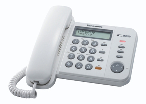 Telefono fisso Telefono fisso Panasonic KX TS580EX1W Business Bianco (ord.min.1.00 unità)
