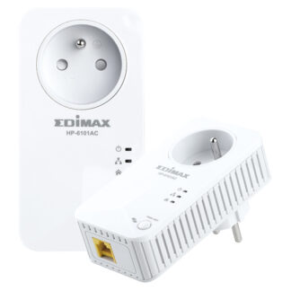 Power line Power line Edimax HP 6101ACK Integrated Power Socket 2 Pack White (ord.min.1.00 unità)