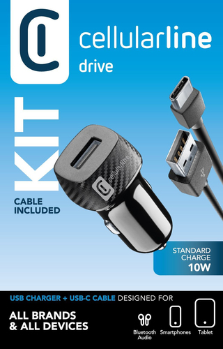Caricabatterie accendisigari Cellular Line CBRKIT10WTYCK CAR CHARGER 1 Caricabatterie accendisigari (ord.min.1.00unità)