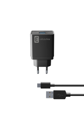 Caricabatterie USB Caricabatterie Cellular Line ACHKIT10WTYCK CHARGER 10W Black (ord.min.1.00 unità)