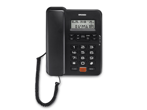 Telefono fisso Telefono fisso Brondi Office Desk Black (ord.min.1.00 unità)