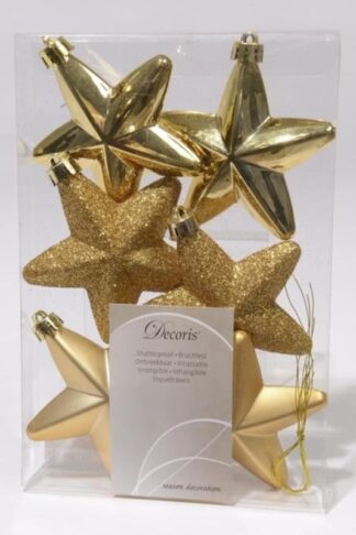 Set addobbi albero Natale Set addobbi albero Natale Amicasa 9027860 Stelle Gold (ord.min.1.00 unità)