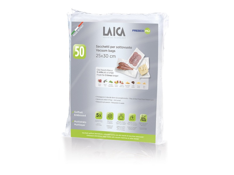 Sacchetti sottovuoto Sacchetti sottovuoto Laica VT3501 FRESCO PIU 20x28 cm (ord.min.1.00 unità)
