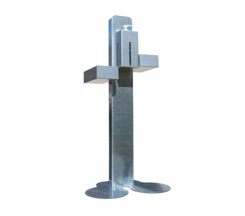 Colonna igiene mani Accessorio porta guanti Colonna igiene mani Itb OM07128 Zincato (ord.min.1.00 unità)