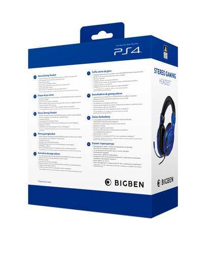 Cuffie gaming Big Ben PS4OFHEADSETV3B PLAYSTATION 4 Stereo Headset Blu Cuffie gaming (ord.min.1.00unità)