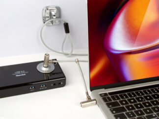 Cavo con lucchetto Cavo con lucchetto Hamlet XNBLOCK180YK2 Notebook Lock Dual Silver (ord.min.1.00 unità)