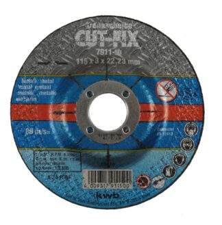 Disco taglio smerigliatrice Kwb 791150 CUT FIX (115x3 mm) Disco taglio smerigliatrice (ord.min.1.00unità)