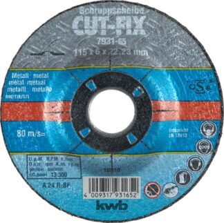 Abrasivo smerigliatrice Disco abrasivo per smerigliare Kwb 793165 CUT FIX (ord.min.1.00 unità)