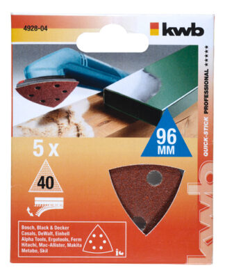 Set fogli abrasivi levigatrice Set fogli abrasivi Kwb 492804 QUICK STICK (ord.min.1.00 unità)