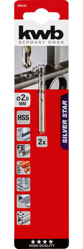 Set punte trapano Set punte trapano Kwb 206520 SILVER STAR metallo (ord.min.1.00 unità)