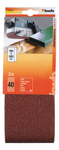 Set nastri abrasivi levigatrice Set nastri abrasivi levigatrice Kwb 914404 (ord.min.1.00 unità)