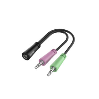 Adattatore audio Adattatore audio Hama 00200351 Headset Black (ord.min.1.00 unità)