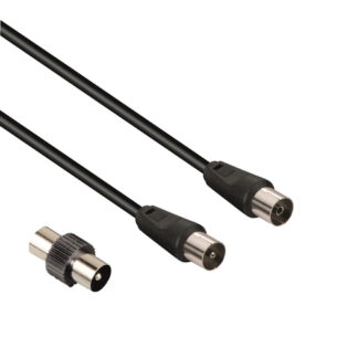 Cavo antenna Cavo antenna Hama 00205302 With Adapter 75 Db Black (ord.min.1.00 unità)