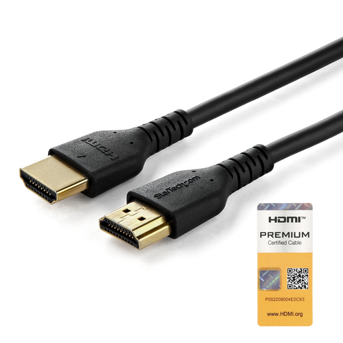Cavo HDMI Cavo HDMI Startech.Com RHDMM1MP PREMIUM 4K con Ethernet Black (ord.min.1.00 unità)