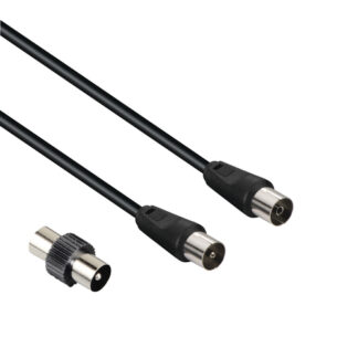 Cavo antenna Cavo antenna Hama 00205308 With Adapter 75 Db Black (ord.min.1.00 unità)