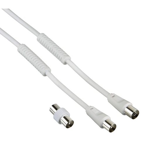 Cavo antenna Cavo antenna Hama 00205307 With Adapter 85 Db Bianco (ord.min.1.00 unità)