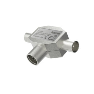 Connettore antenna Connettore antenna Hama 00205236 Coax Connector To 2 Coax Plugs Metal (ord.min.1.00 unità)