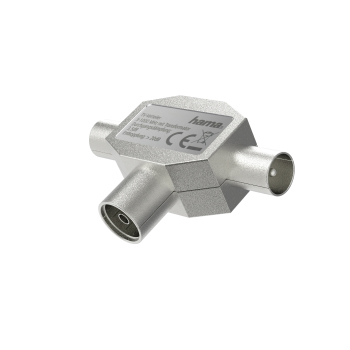Connettore antenna Connettore antenna Hama 00205236 Coax Connector To 2 Coax Plugs Metal (ord.min.1.00 unità)