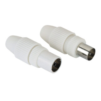 Connettore antenna Connettore antenna Hama 00205212 Coax Set Bianco (ord.min.1.00 unità)