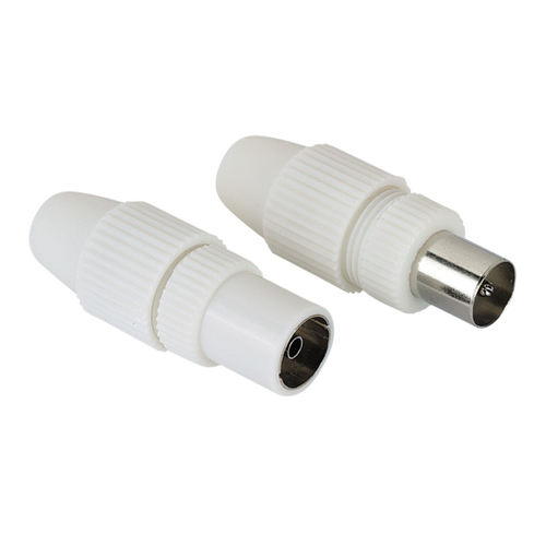 Connettore antenna Connettore antenna Hama 00205212 Coax Set Bianco (ord.min.1.00 unità)