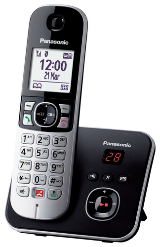 Cordless Cordless Panasonic KX TG6861JTB Dect Black e Silver (ord.min.1.00 unità)