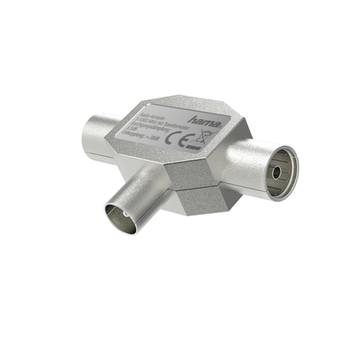 Splitter antenna Splitter antenna Hama 00205237 Coax Plug 2 Coax Sockets Metal (ord.min.1.00 unità)