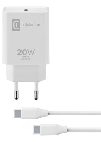 Caricabatterie USB Caricabatterie Cellular Line ACHIPDKITC2CPD20WW CHARGER KIT 20W Power (ord.min.1.00 unità)
