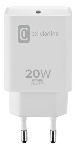 Caricabatterie USB Caricabatterie Cellular Line ACHIPDUSBCPD20WW CHARGER 20W Power Delive (ord.min.1.00 unità)