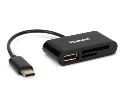 Lettore schede memoria Lettore schede memoria Hamlet XZR100UC Usb C Dock Black (ord.min.1.00 unità)