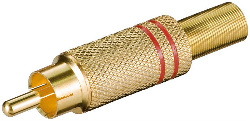 Connettore audio Connettore audio Goobay 11280 Iadap Rca Mr Gold e Red (ord.min.1.00 unità)