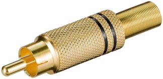 Connettore audio Connettore audio Goobay 11281 Iadap Rca Mb Gold e Black (ord.min.1.00 unità)