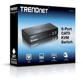 Kvm switch Kvm switch Trendnet TK CAT508 Cat5 a 8 Porte Black (ord.min.1.00 unità)