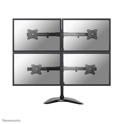 Supporto monitor TV scrivania Supporto monitor TV scrivania Neomounts NM D335D4BLACK Quad Arm Desk B (ord.min.1.00 unità)